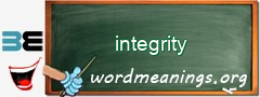 WordMeaning blackboard for integrity